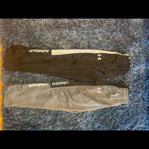 2 pairs Under Armour boys athletic pants